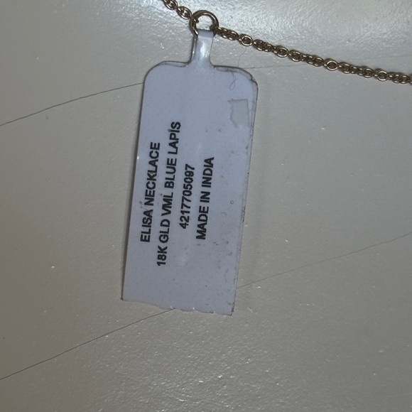 Kendra Scott 18k Gold Necklace with Blue Lapis Pendant - Picture 2 of 2